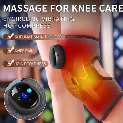 Heated And Vibrating Knee Massage Pad With Adjustable Multi-Level